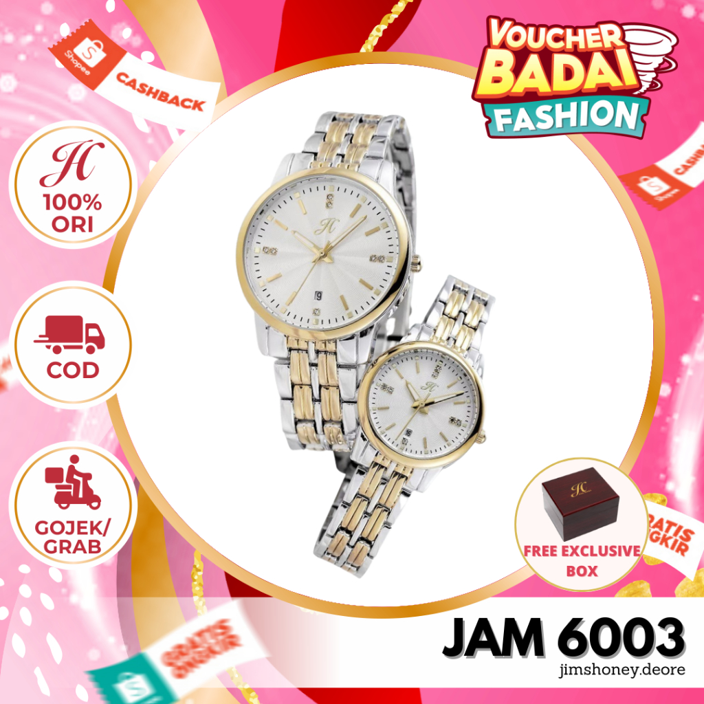 JAM TANGAN JIMS HONEY 6003 Couple Fashion Pria Wanita JH Ori Murah