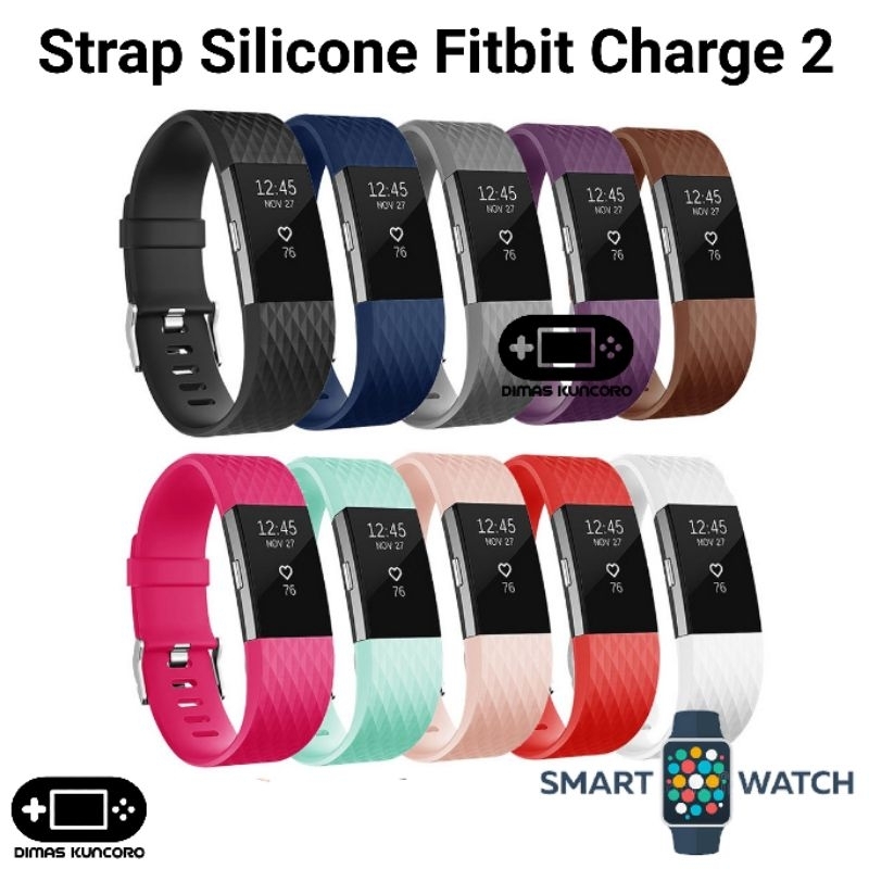 Strap Silicone Fitbit Charge 2 silikon tali jam wristband karet rubber silicon