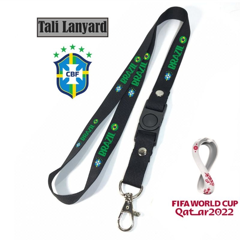 Tali Lanyard CBF BRAZIL/FIFA WORLD CUP gantungan kunci/gantungan id card /gantungan hp