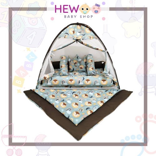 KASUR BAYI KELAMBU SET LENGKAP BEDCOVER MOTIF TERBARU TERMURAH