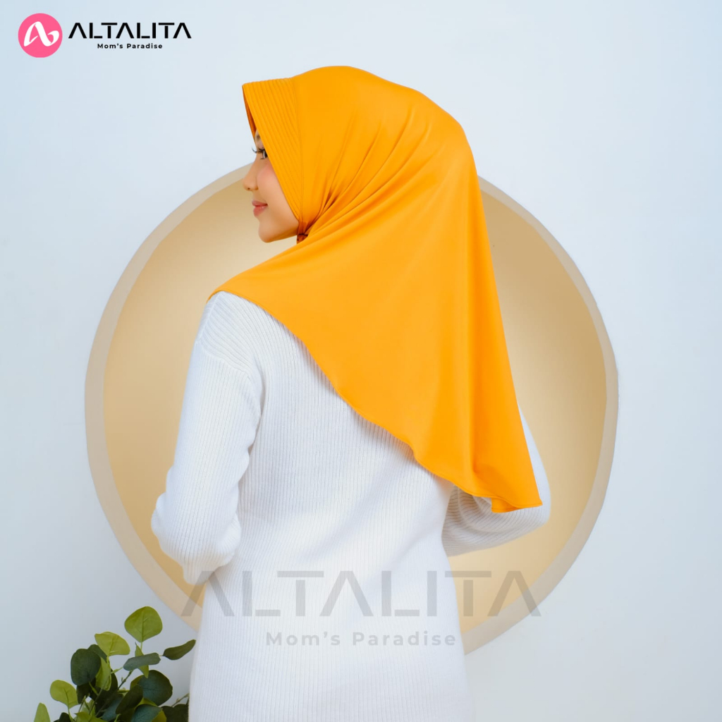 Altalita - Kerudung Bergo Hamidah Penguin Size M Jilbab Instan Qaila Jersey Premium Hijab Sport Menutup Dada Cocok Untuk Sekolah Olahraga Volly Futsal Senam dan Sehari-Hari