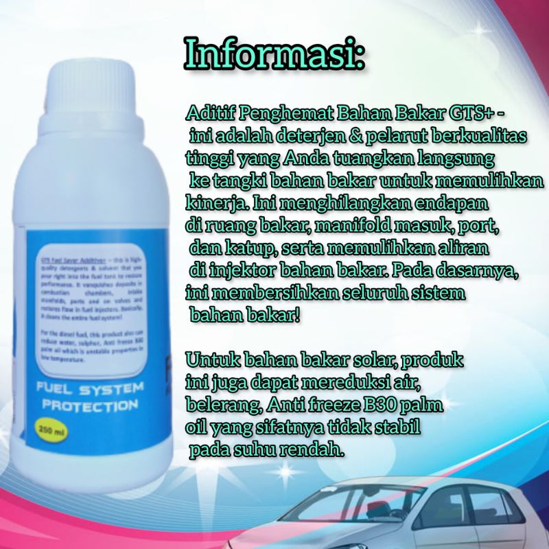 Injektor Cleaner Tuang Tanki Bbm FUEL ADDITIVE CLEANER GTS