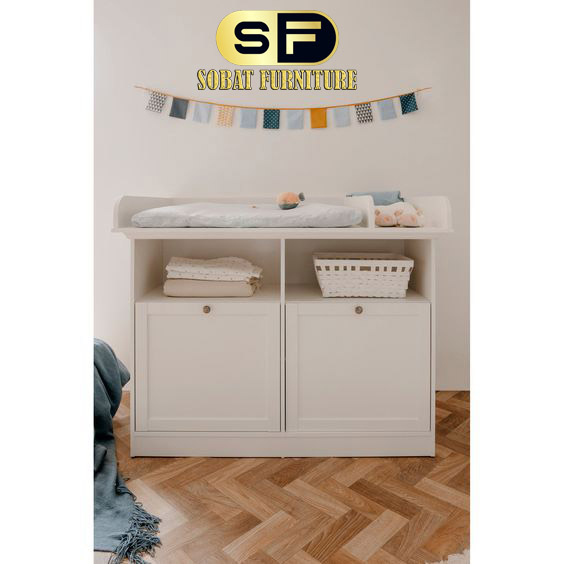 Tafel Bayi Kayu Solid Warna Full Putih Ukuran Standar Minimalis