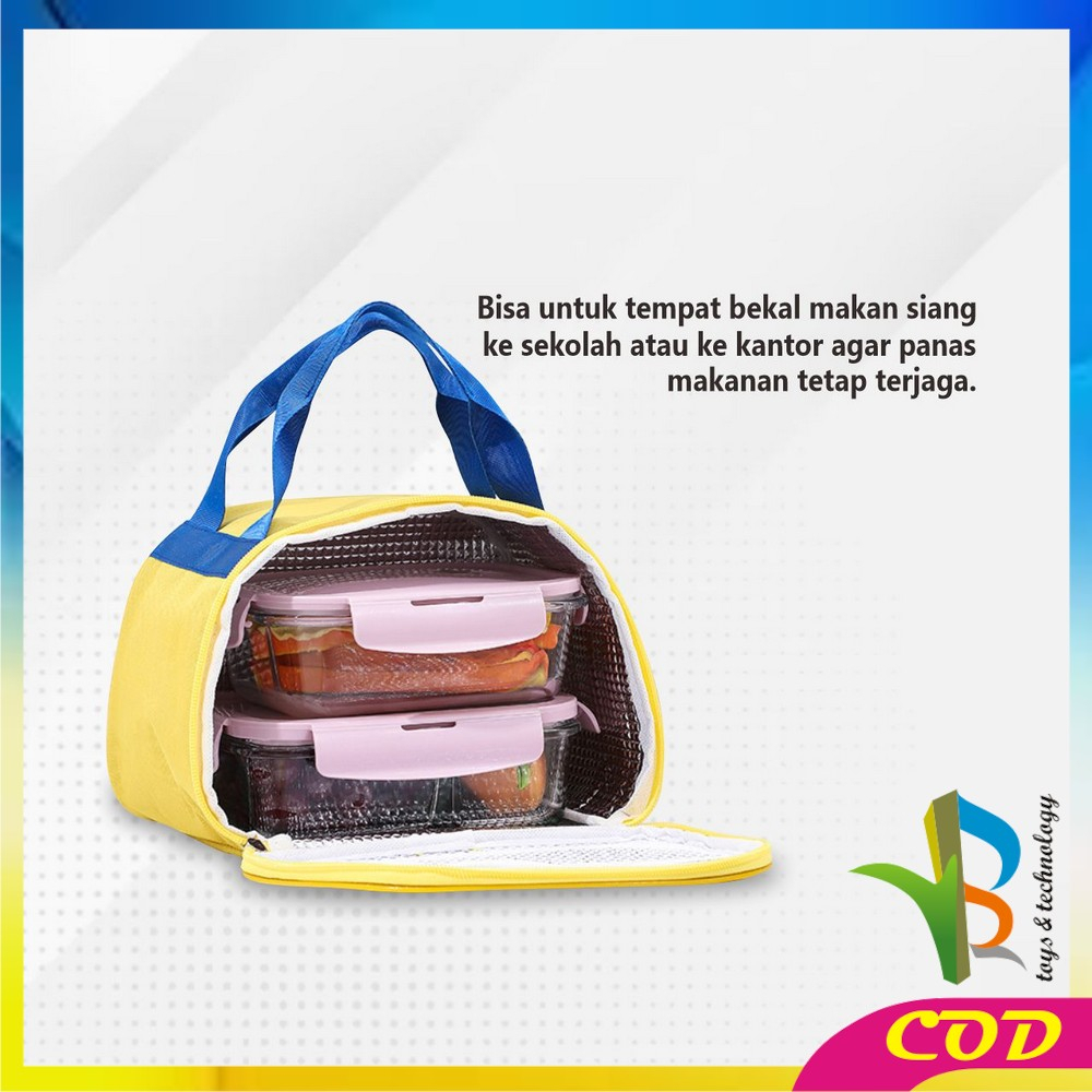 RB-T46 Tas Lunch Box Makan Siang Cooler Bag Karakter Mobil Tahan Panas Portable / Tas Bekal Lunch Bag Tas Tempat Bekal Organizer bag