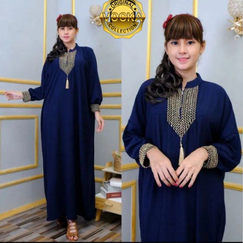 GAMIS KAFTAN DUBAI ARABIAN TERBARU  RENDA SUPER MEWAH