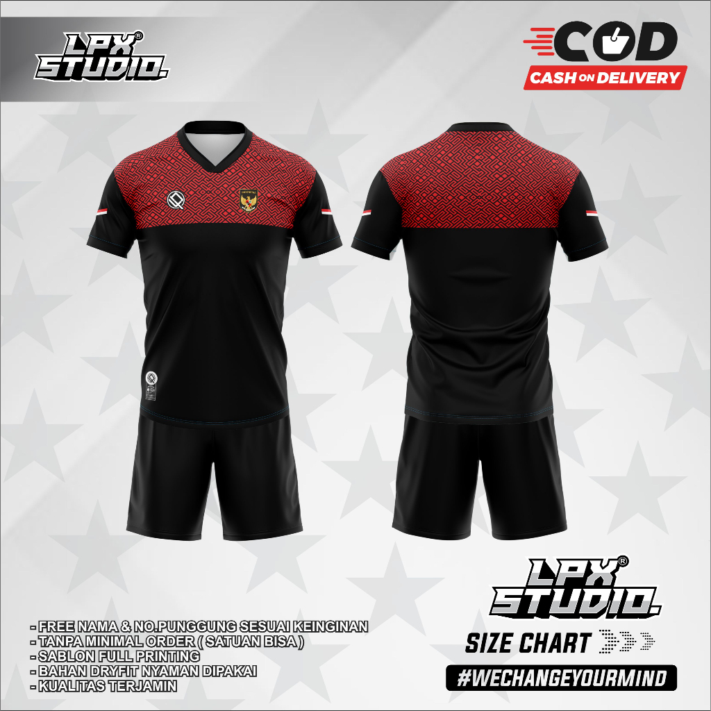 Jersey Sea Games Custom Timnas Indonesia Free Name Set