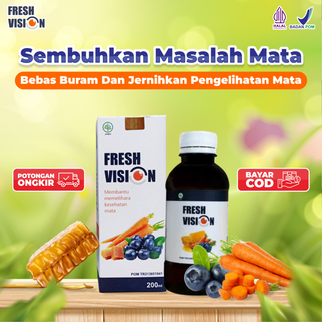 Obat Mata Freshvision Madu Alami Bantu Atasi Masalah Mata MInus, Mata Rabun, Mata Merah dan Katarak