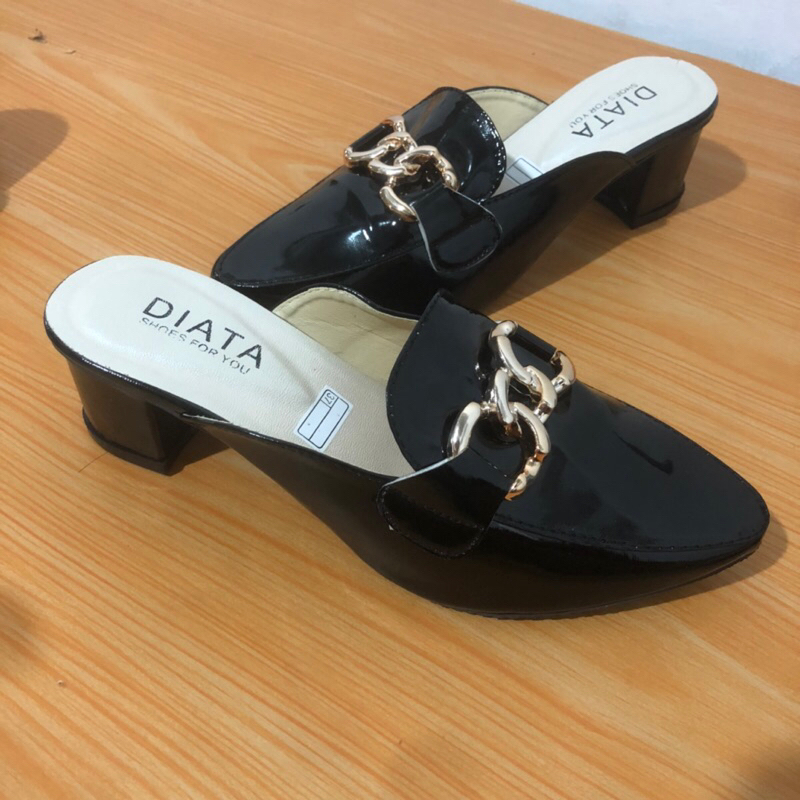 sandal hels wanita sandal hak tahu 5cm realpict diata D298 pesta