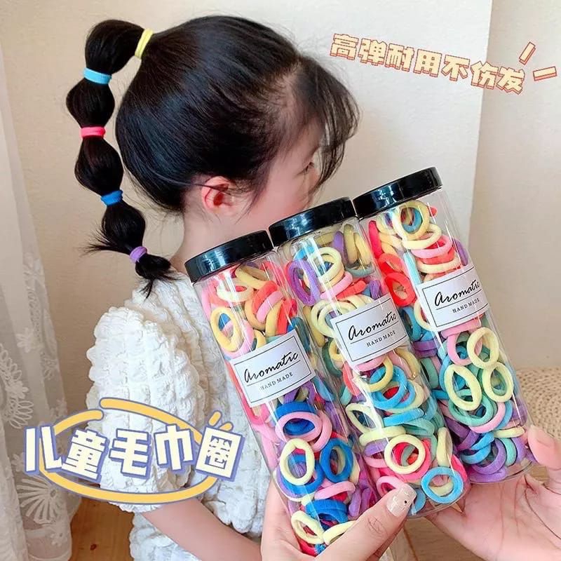 ♥️G.A.SHOP♥️ KARET RAMBUT DONAT TABUNG ISI 100