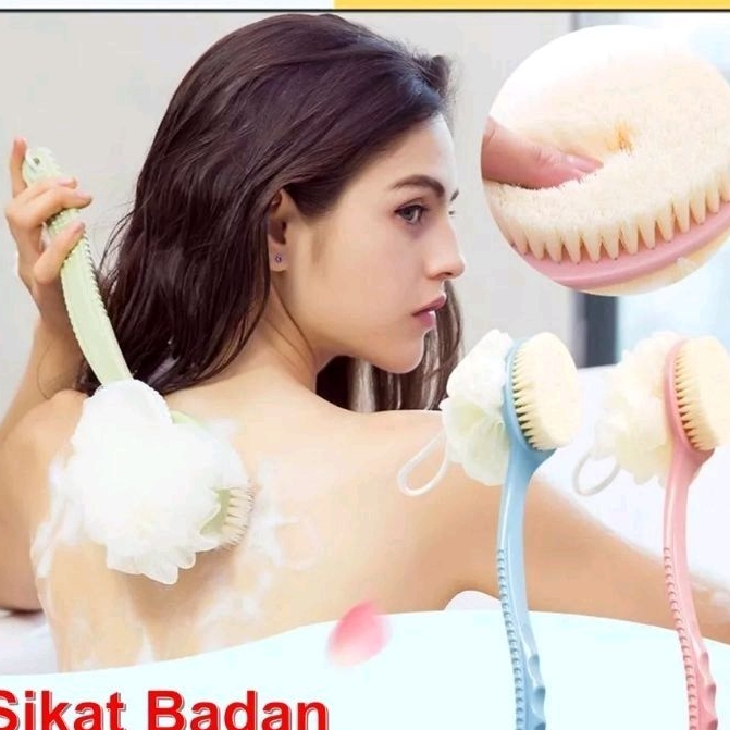 SIKAT BADAN 2 SISI BADAN PUNGGUNG DAKI SHOWER BUSA BAHAN LEMBUT SPON BADAN BULU HALUS IMPORT PREMIUM MURAH  KAMAR MANDI