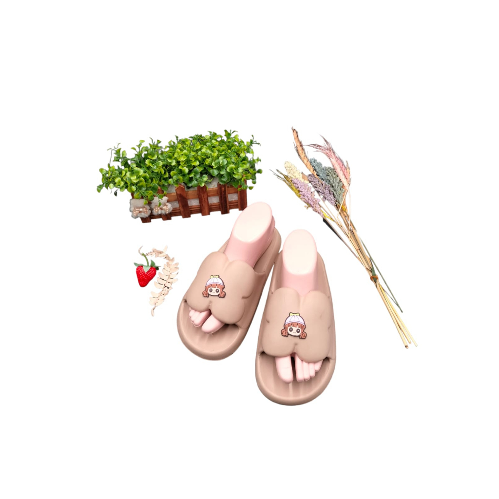 Sendal Slop Sandal Wanita Rumah Slipper Sepatu Sendal Wanita Kekinian Selop Comfortable Nyaman Flip Flop Sandal Rumah 9015-1