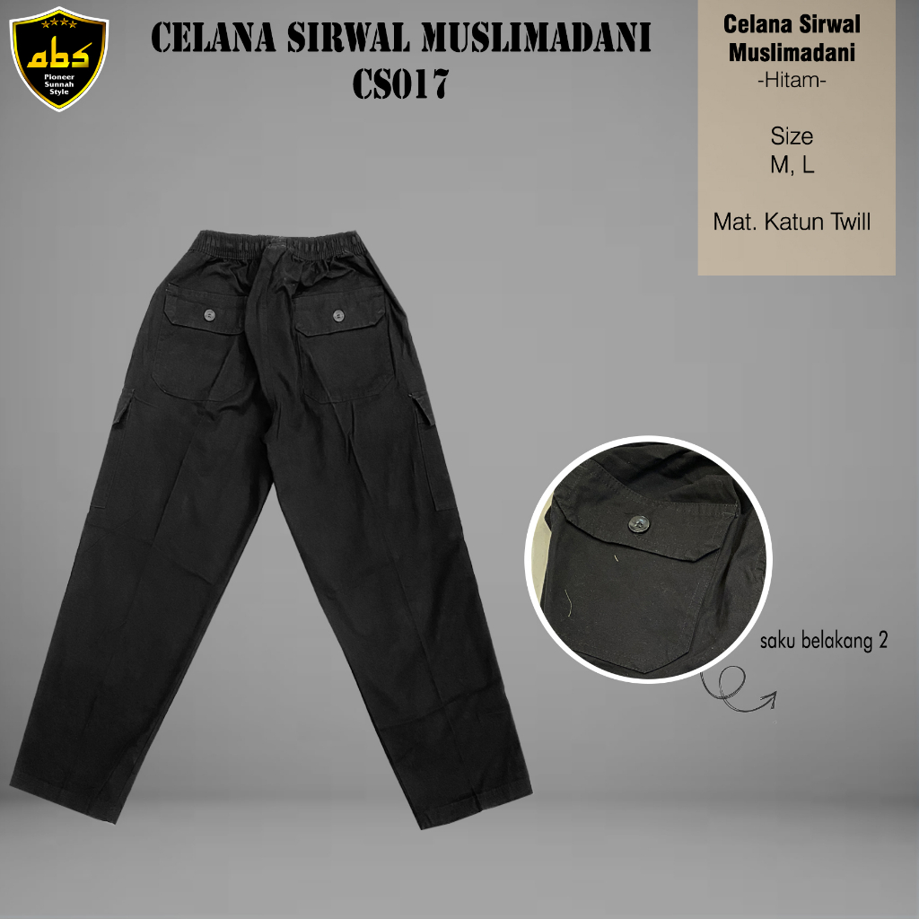 Celana SIrwal Muslimadani Formal Dewasa Laa Isbal Celana Kargo Perlengkapan Sholat Pria Celana Sunnah