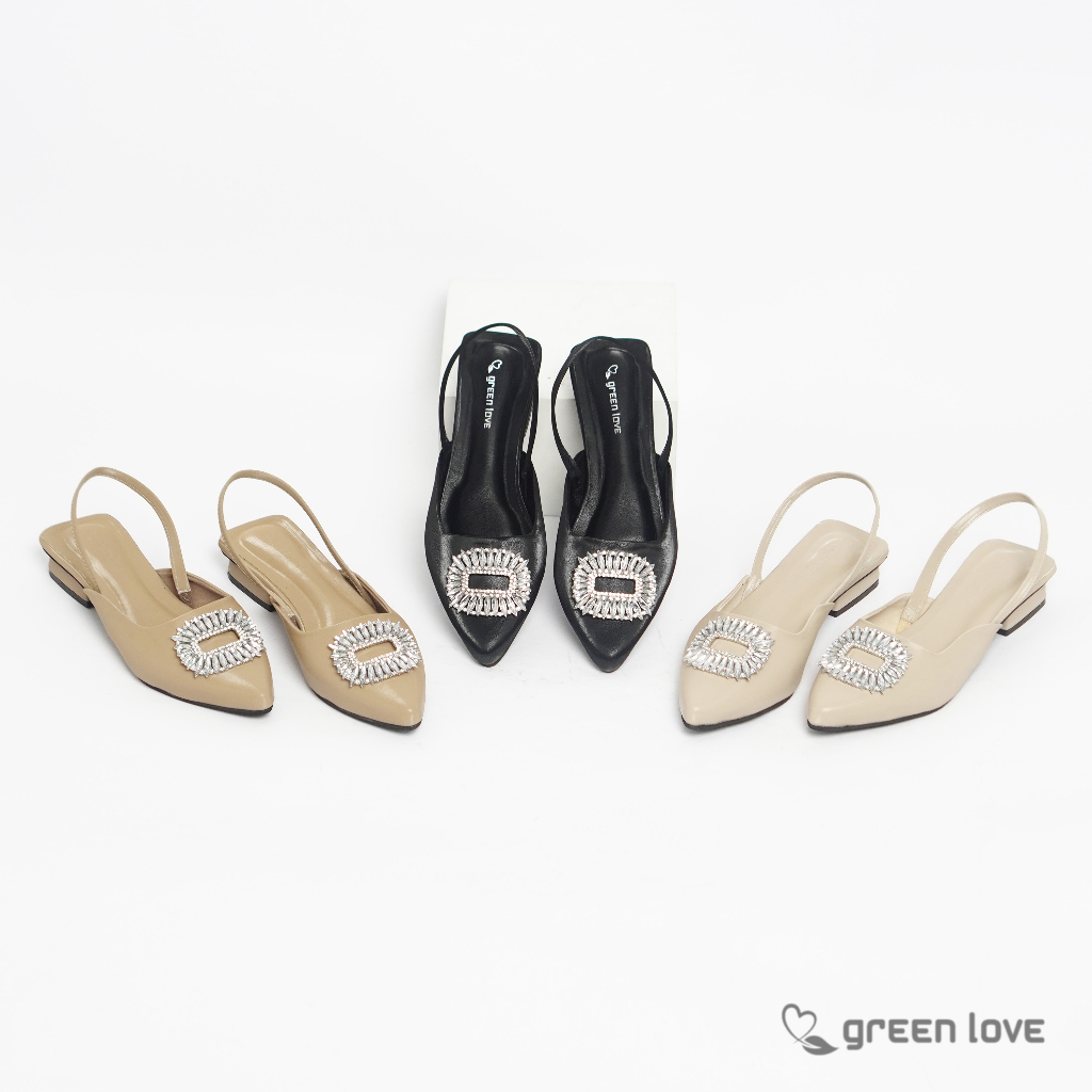 Green Love Sandal Wanita Selop REBECCA