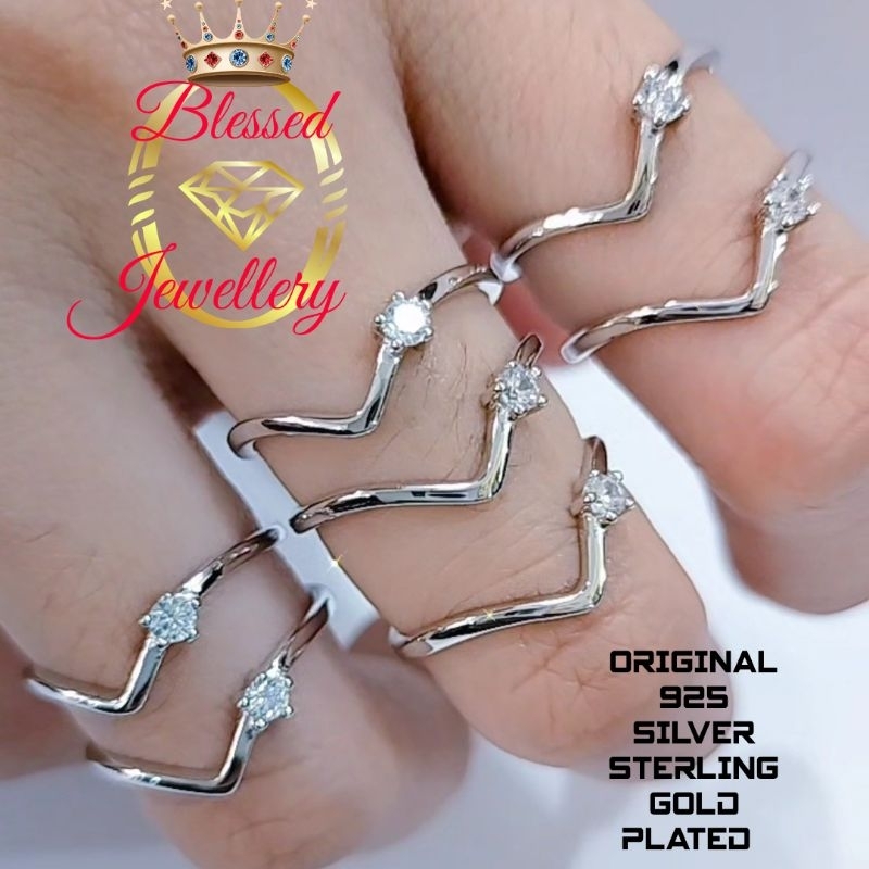 CINCIN PERAK ASLI 925 LAPIS EMAS