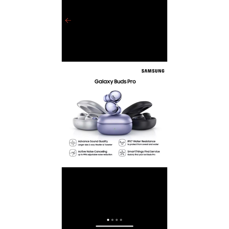 preloved samsung air buds pro warna silver