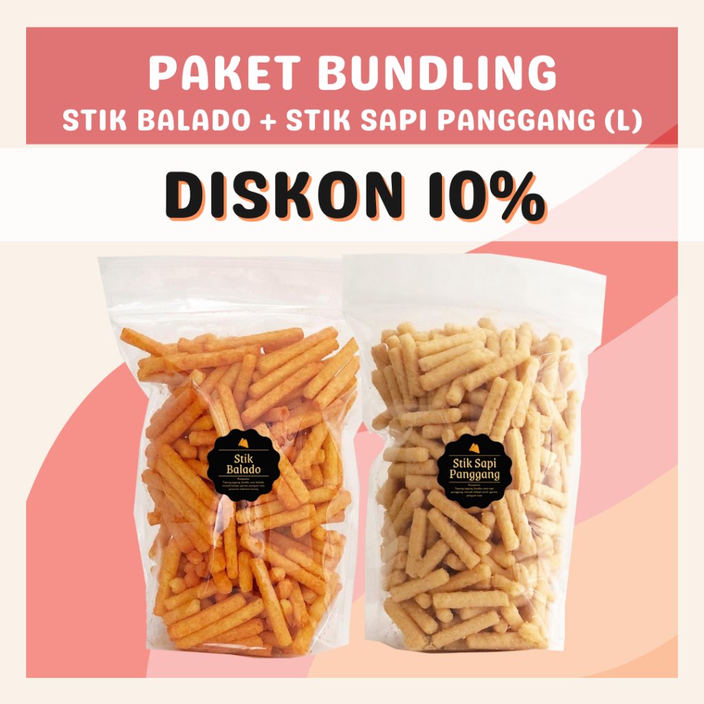 [DELISH SNACKS] Paket Bundling Stik Keju + Balado + Sapi Panggang + Jagung Bakar (L) / Special Bundle Package