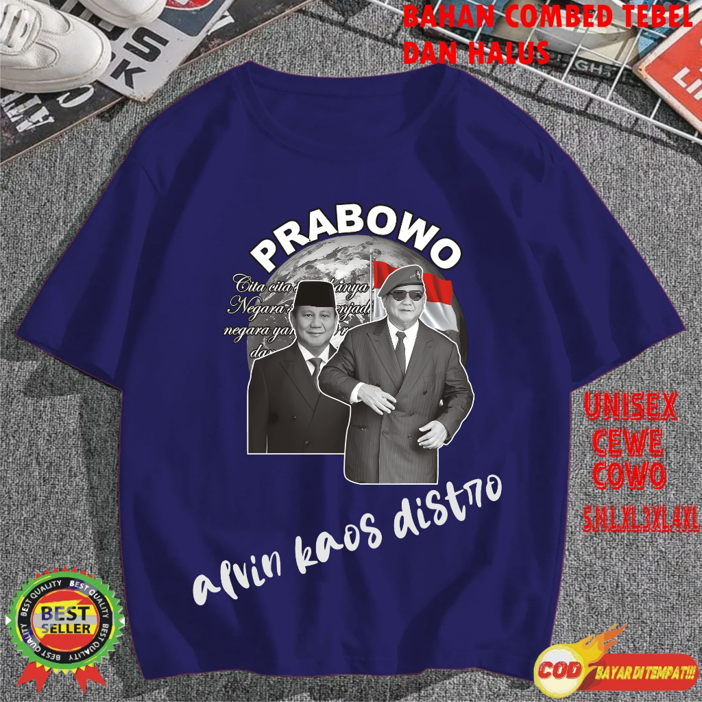 Terviral Kaos dtf pr4bowo KAOS MURAH  Kaos Putih Hitam Kaos Terlaris No 1 Promo Diskon