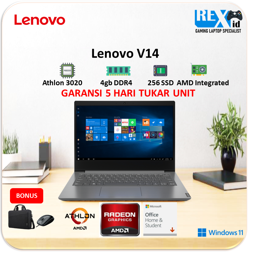 Lenovo V14 / Athlon 3020 4gbDDR4 256ssd + OHS