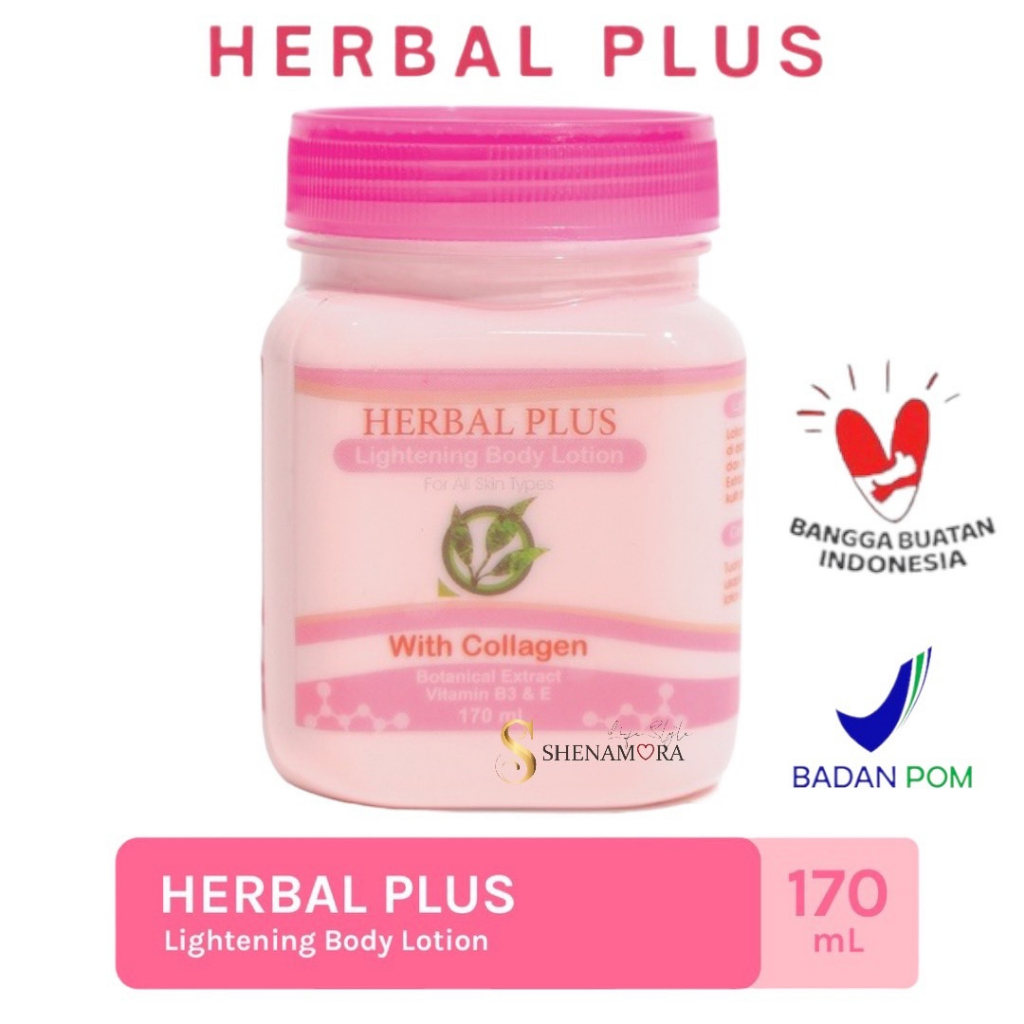 Herbal Plus Lightening Body Lotion | Cream Tubuh 170 ml