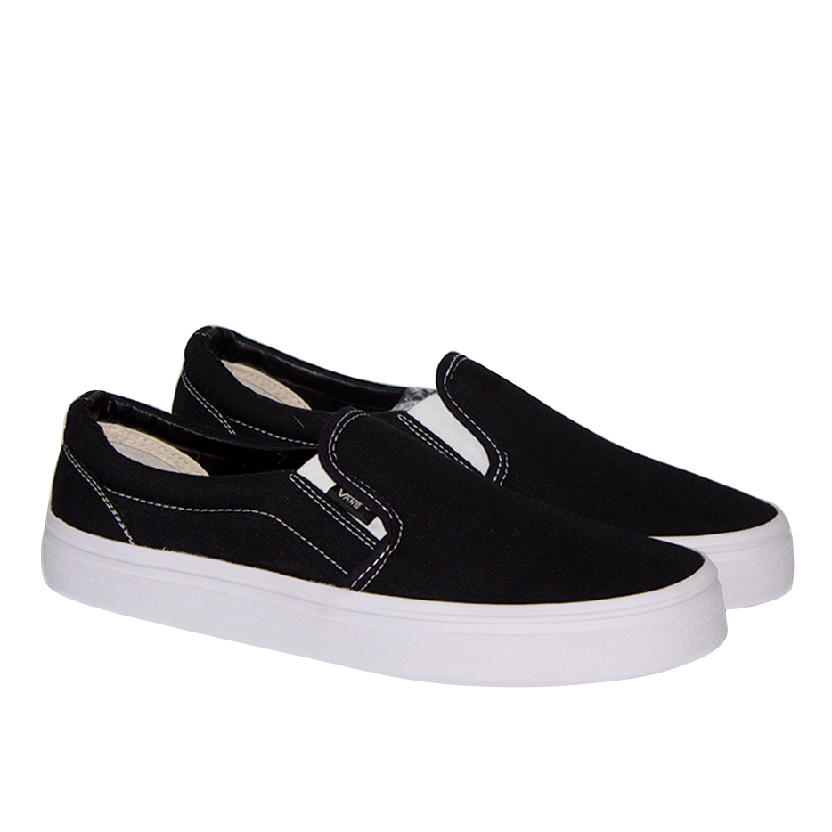Sepatu Vans Slip On Tanpa Tali Pria Hitam PolosMurah
