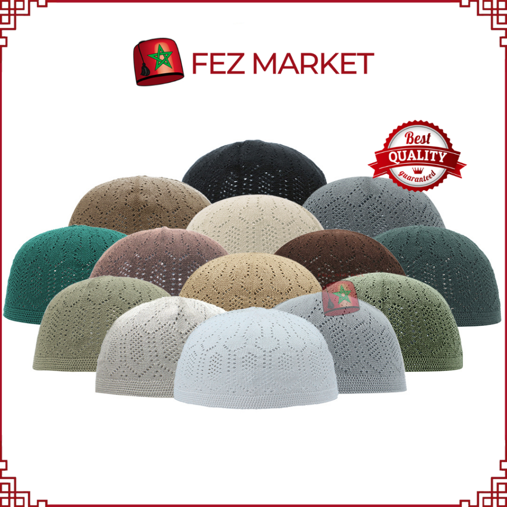 Kopiah Hitam Rajut Turki Kopiah Haji Mercan Polos TheKufi