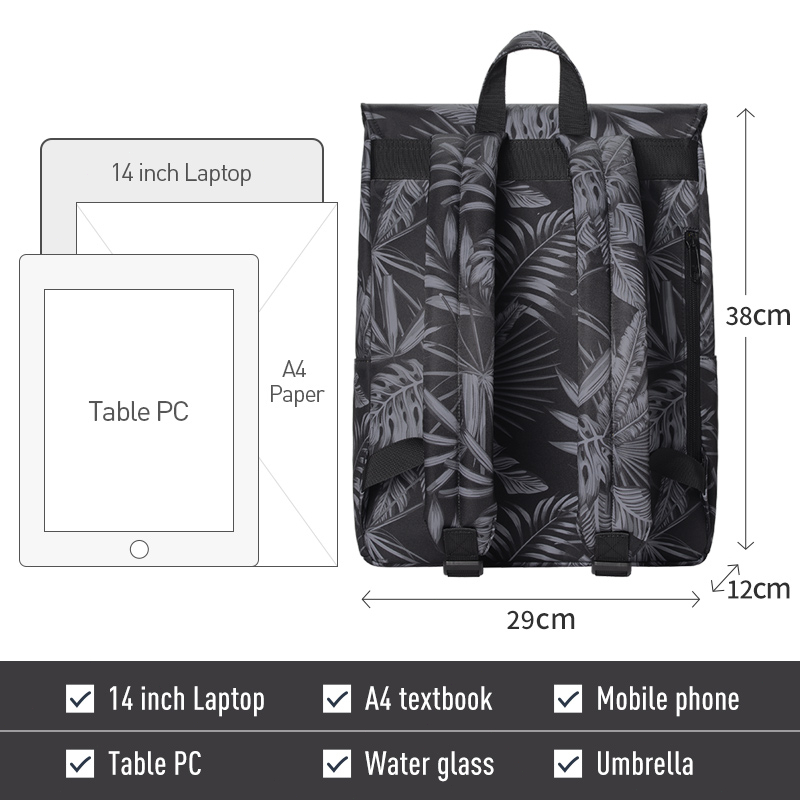 MAH YOUNG Rainforest Series Original Design Printing Design Laptop Backpack Leisure Schoolbag