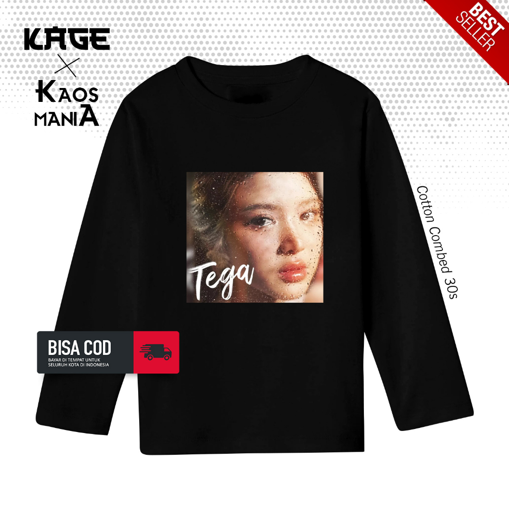 Baju Kaos Pria Distro TIARA ANDINI TEGA Tangan Panjang KAOS KAGE