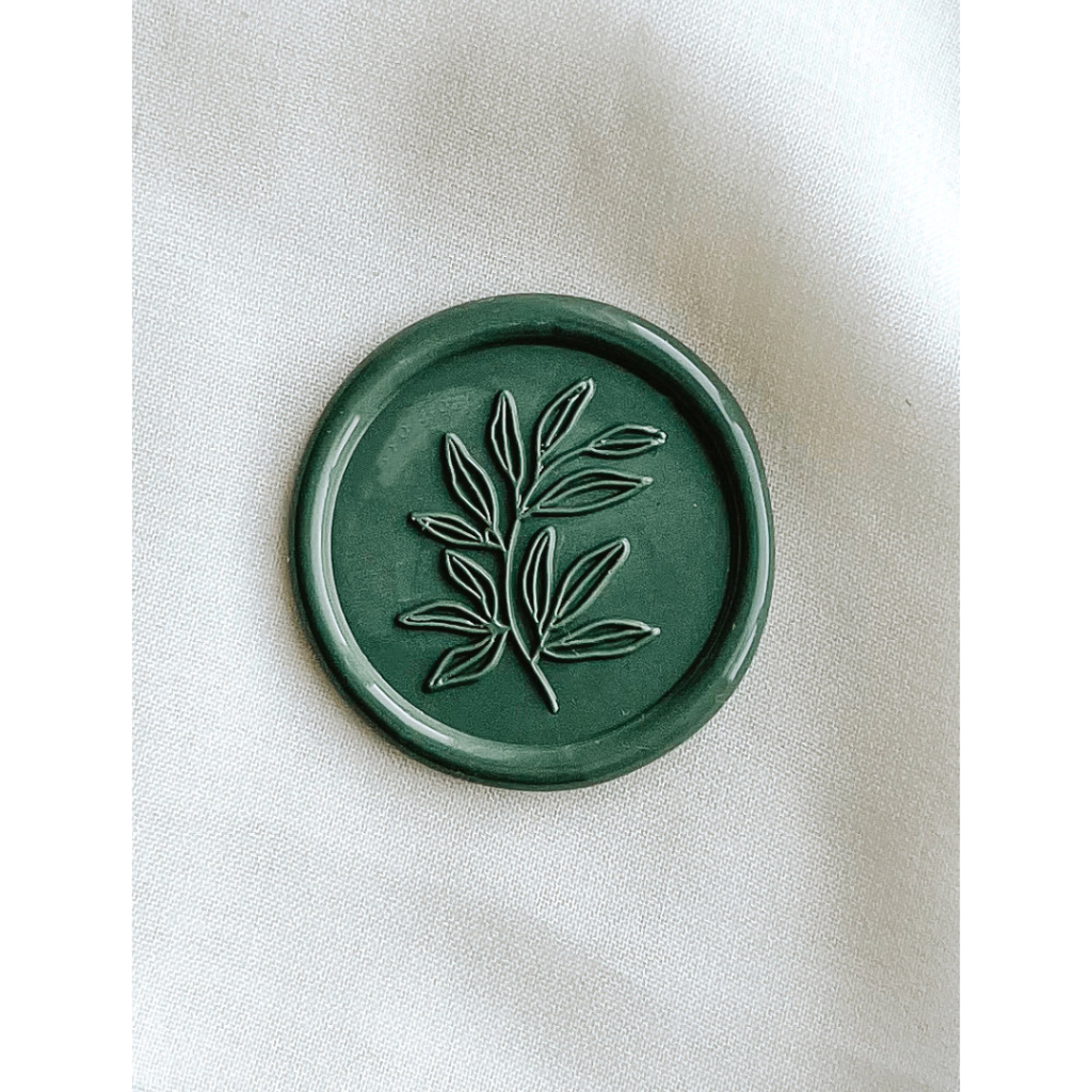 

(KSC) Aurora (Forest Green) - 1 Pcs seal wax coin sticker siap pakai ready stock (Include double tape) / souvenir pernikahan / accesories / calligraphy / journaling / undangan / hampers