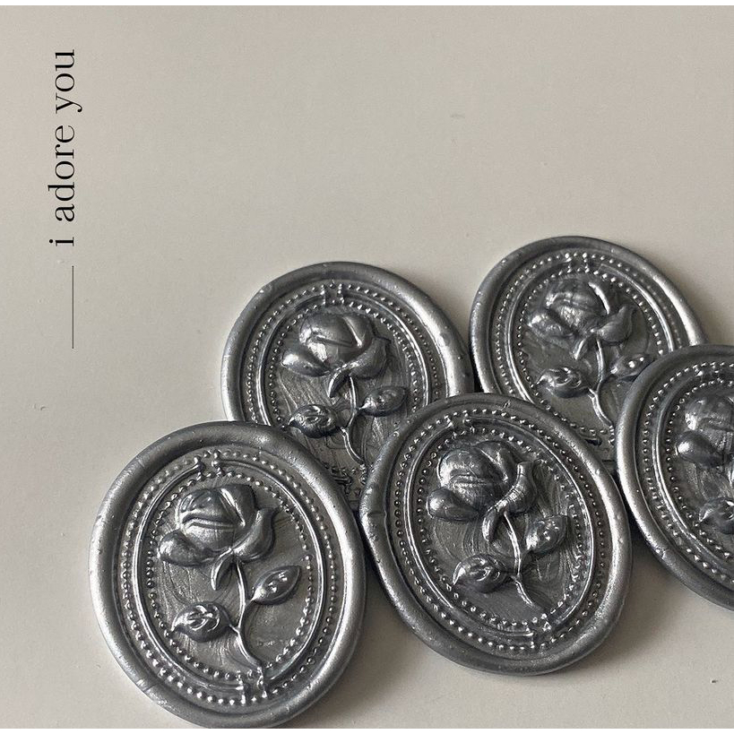 

(KSC) Ayan (Silver) - 1 Pcs seal wax coin sticker siap pakai ready stock (Include double tape) / souvenir pernikahan / accesories / calligraphy / journaling / undangan / hampers