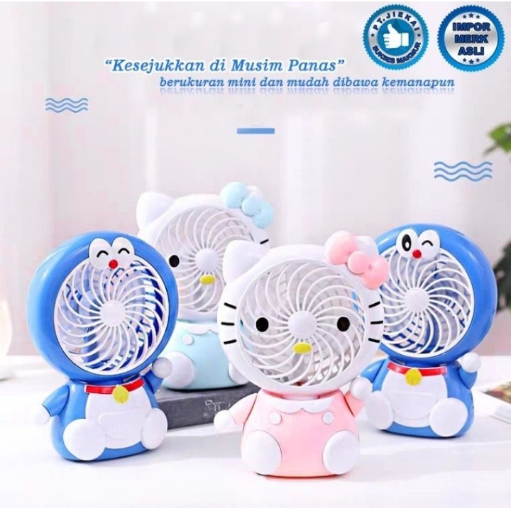 Kipas Angin Meja Mini Fan Karakter SX-112 HELLO KITTY DORAEMON BERKUALITAS