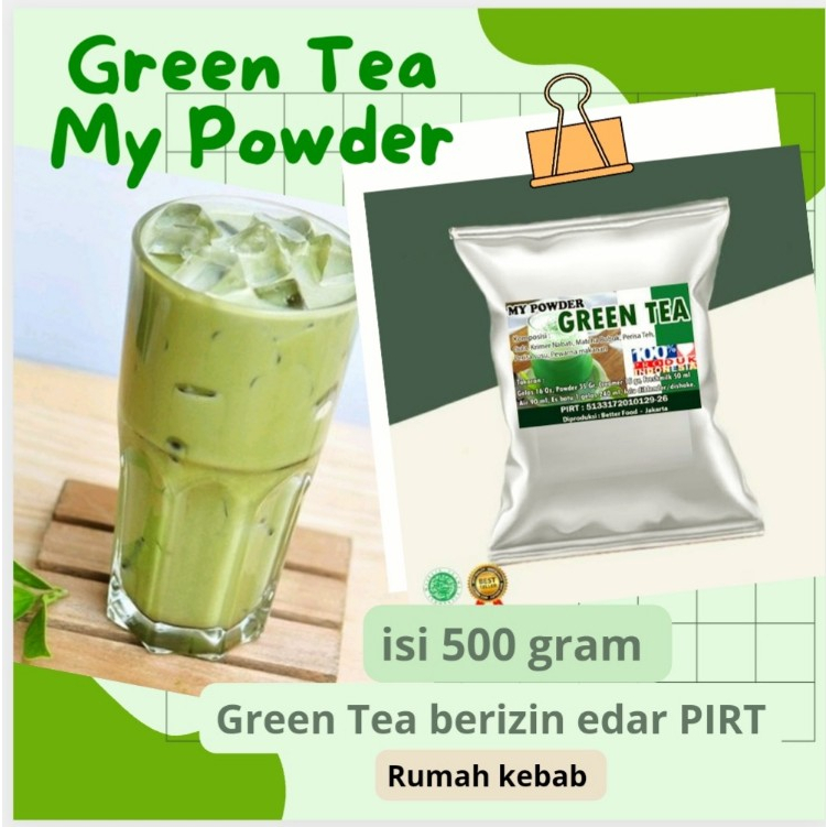 

Bubuk Minuman Rasa Green tea matcha Bubble drink Powder drink greentea 500gram