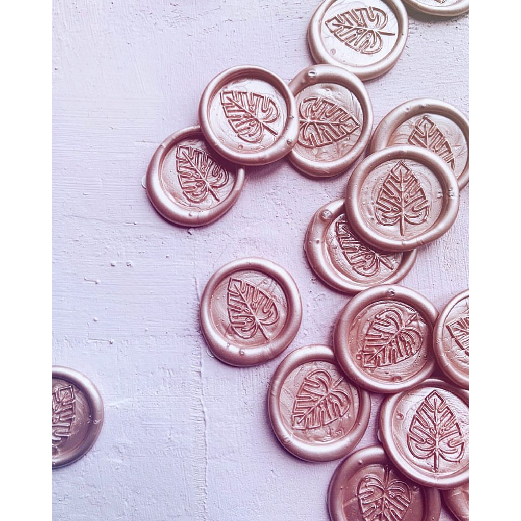 

(PRMHS) Spade (Rose Pink) - 1 Pcs seal wax coin sticker siap pakai ready stock (Include double tape) / souvenir pernikahan / accesories / calligraphy / journaling / undangan / hampers