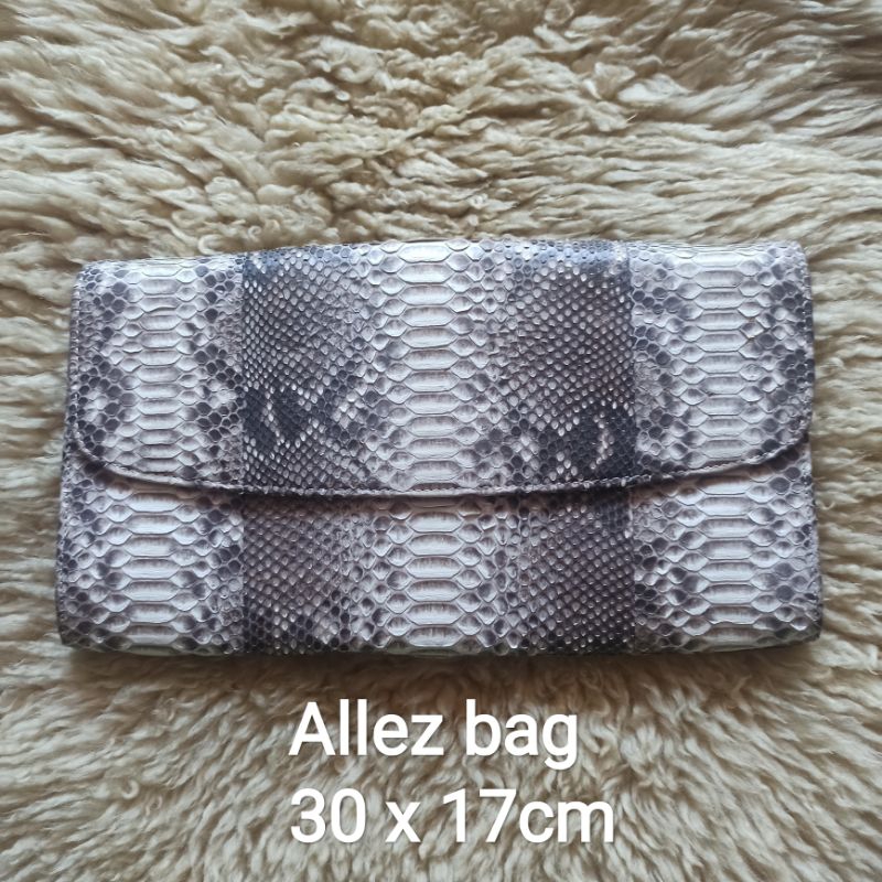 allez clutch bag / hand bag preloved ori genuine skin / kulit asli