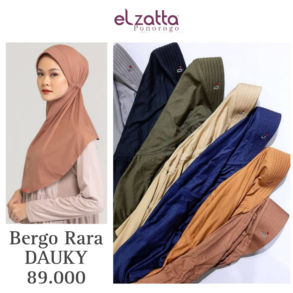 DAUKY HIJAB BERGO RARA JILBAB KERUDUNG SERUT INSTAN LANGSUNG BLUSUKAN PONOROGO