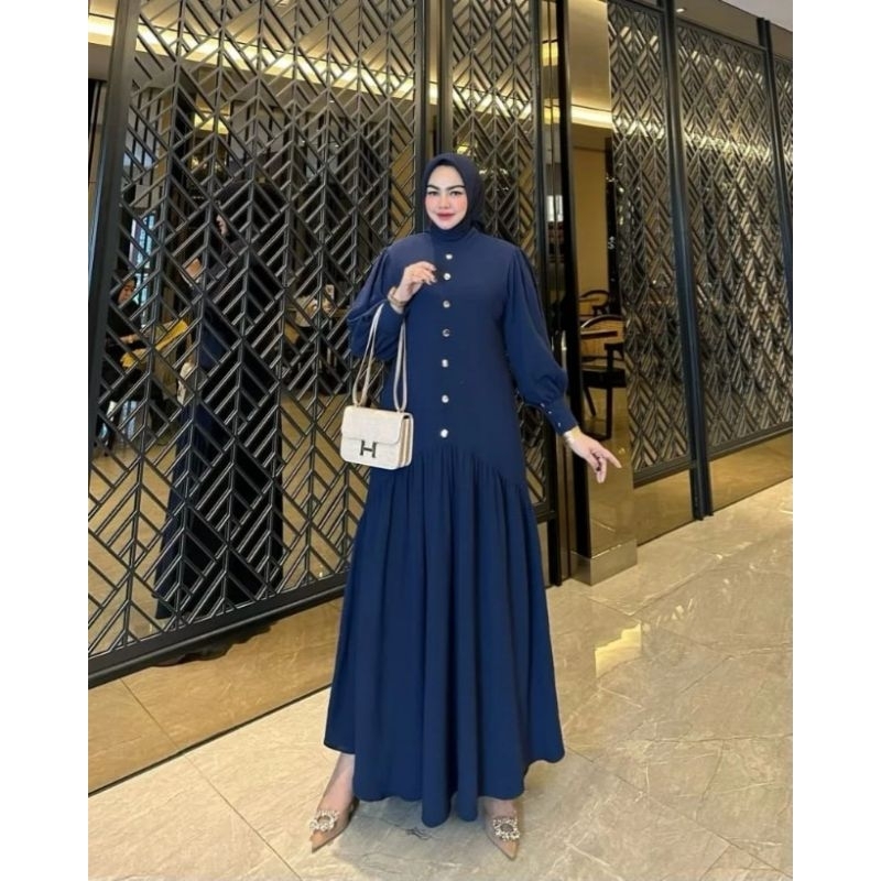 LEVIRA DRESS GAMIS WANITA TERBARU 2023 || BAHAN CRINKLE || MODEL SIMPLE ELEGAN MEWAH KEKINIAN