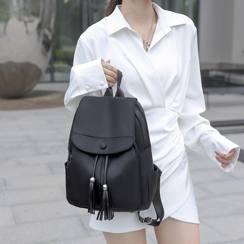 TAS RANSEL WANITA EMIKO TA821B5 BACKPACK IMPORT PUNGGUNG GENDONG SEKOLAH CEWEK KULIAH KERJA MURAH FASHION REMAJA KEKINIAN SIMPLE LUCU BRANDED BATAM PREMIUM KOREA NILON ANTI AIR HITAM