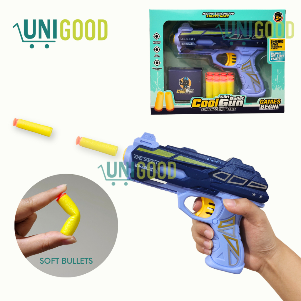 UNIGOOD - Mainan Anak Pistol Soft Bullet Nerf Gun Avengers Captain America