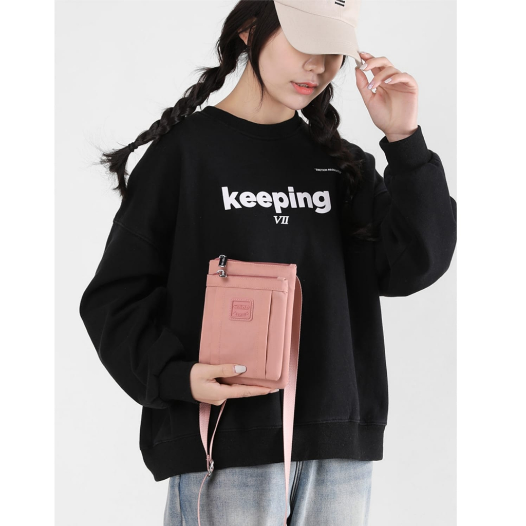 TAS SELEMPANG WANITA SLING BAG KOREA REMAJA KEKINIAN CEWEK KECIL KANVAS PREMIUM IMPORT FASHION LUCU BRANDED BATAM PINK YARELLA TA825P3 SIMPLE CASUAL SHOULDER BAHU TERBARU