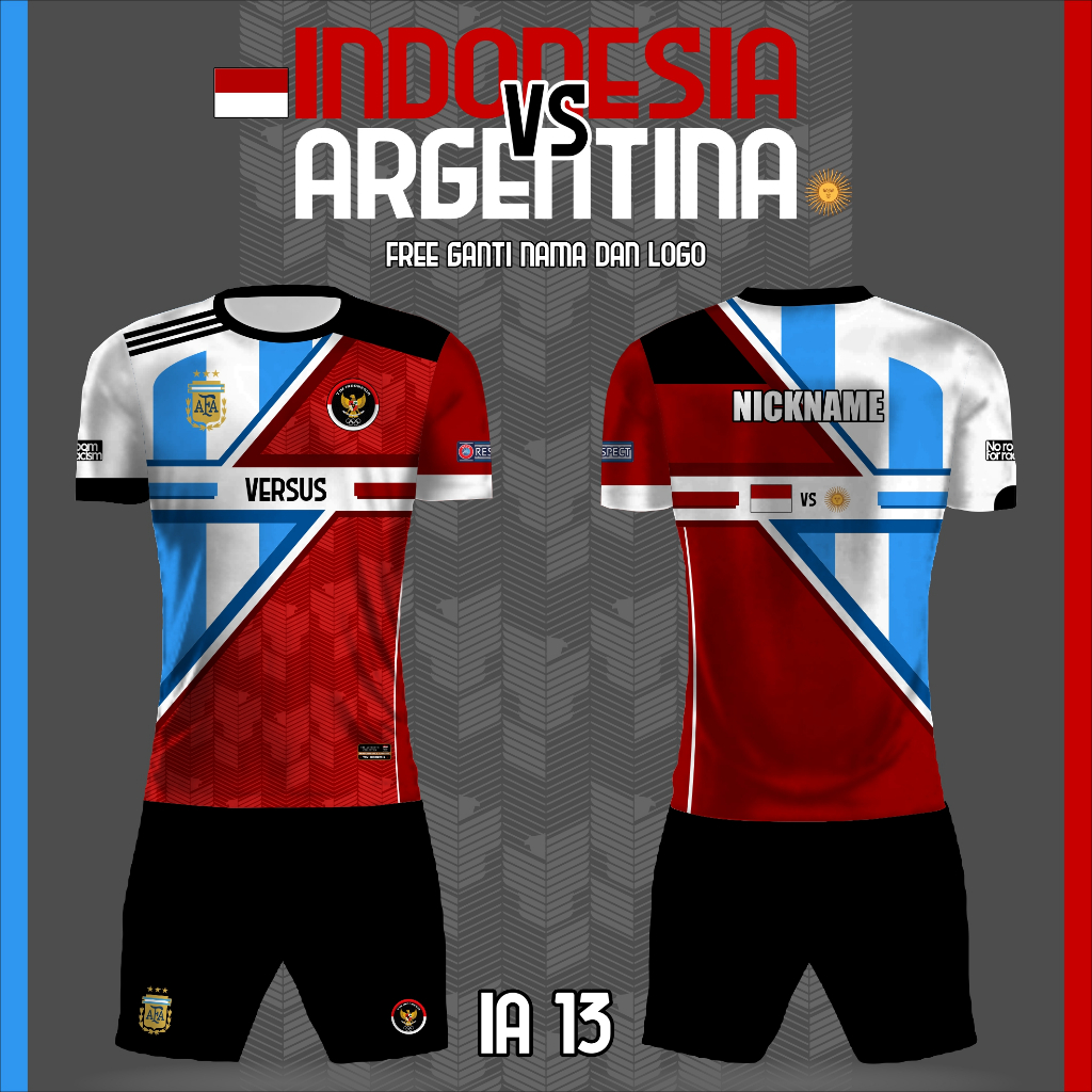 Jersey argentina stelan baju timnas indonesia vs argentina kaos bola timnas indonesia stelan