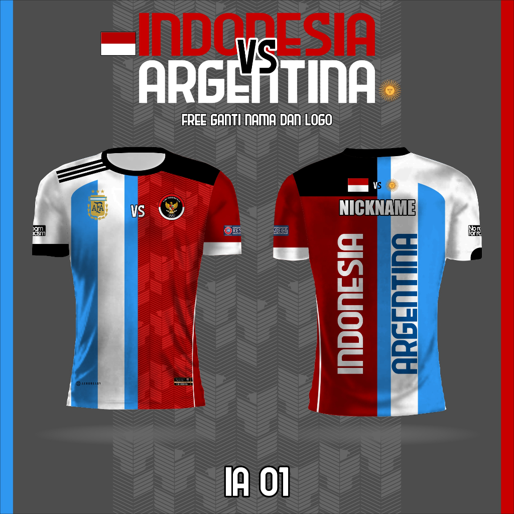 jersey timnas indonesia baju argentina jersey sepak bola argentina vs indonesia