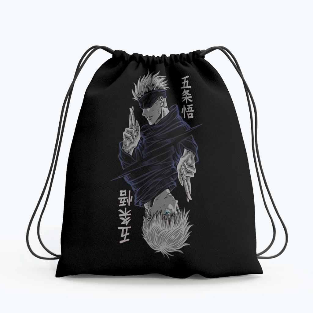 Tas Jujutsu Kaisen Anime / Tas Serut Sekolah Pria Wanita Gysack String Bag Multifungsi