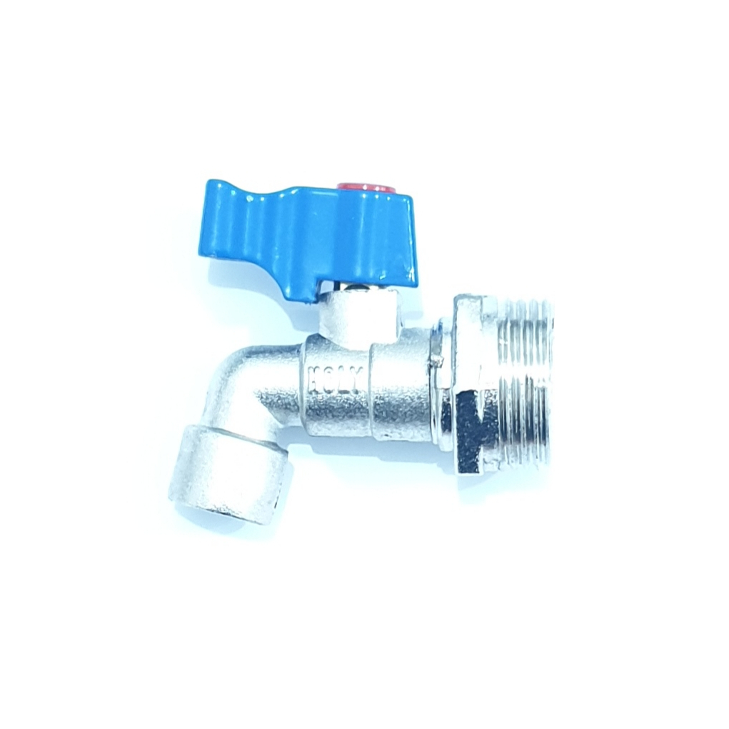 HL Kran Air 1/2&quot; Gagang Pendek Biru / Keran Tembok Kamar Mandi