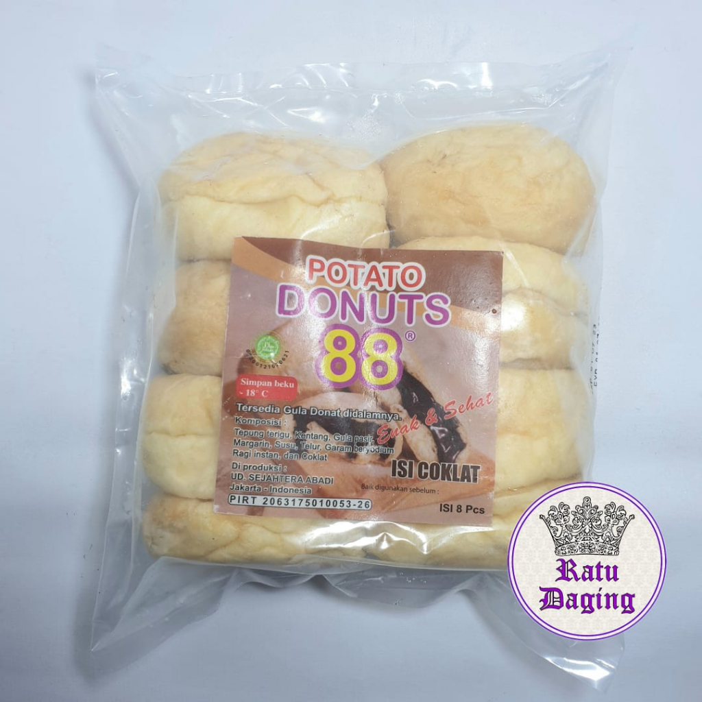 

Donat Kentang 88 Isi Coklat / Bomboloni coklat / Donat Coklat