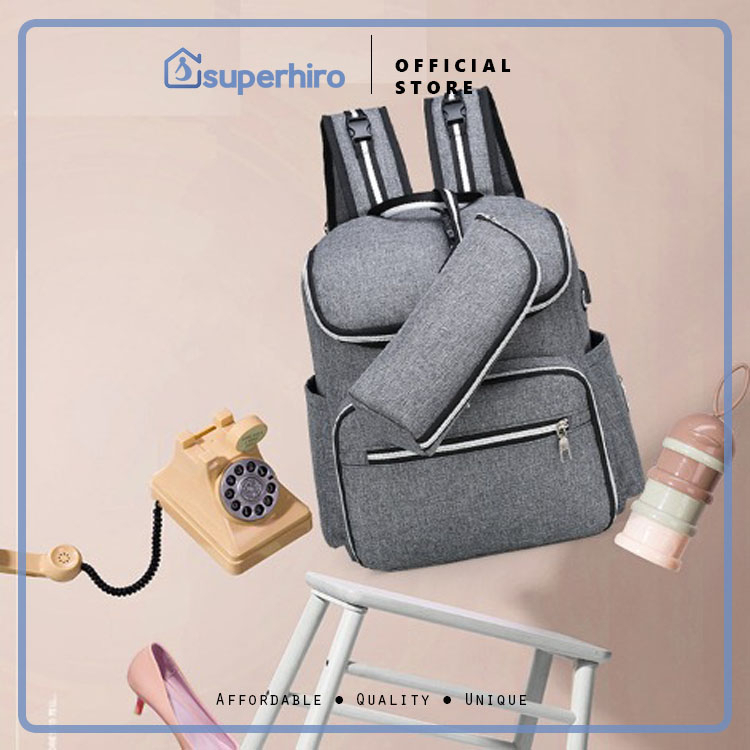 Tas Ransel Diaper Bag / Tas Susu Bayi Backpack Anti Air Kado Gift
