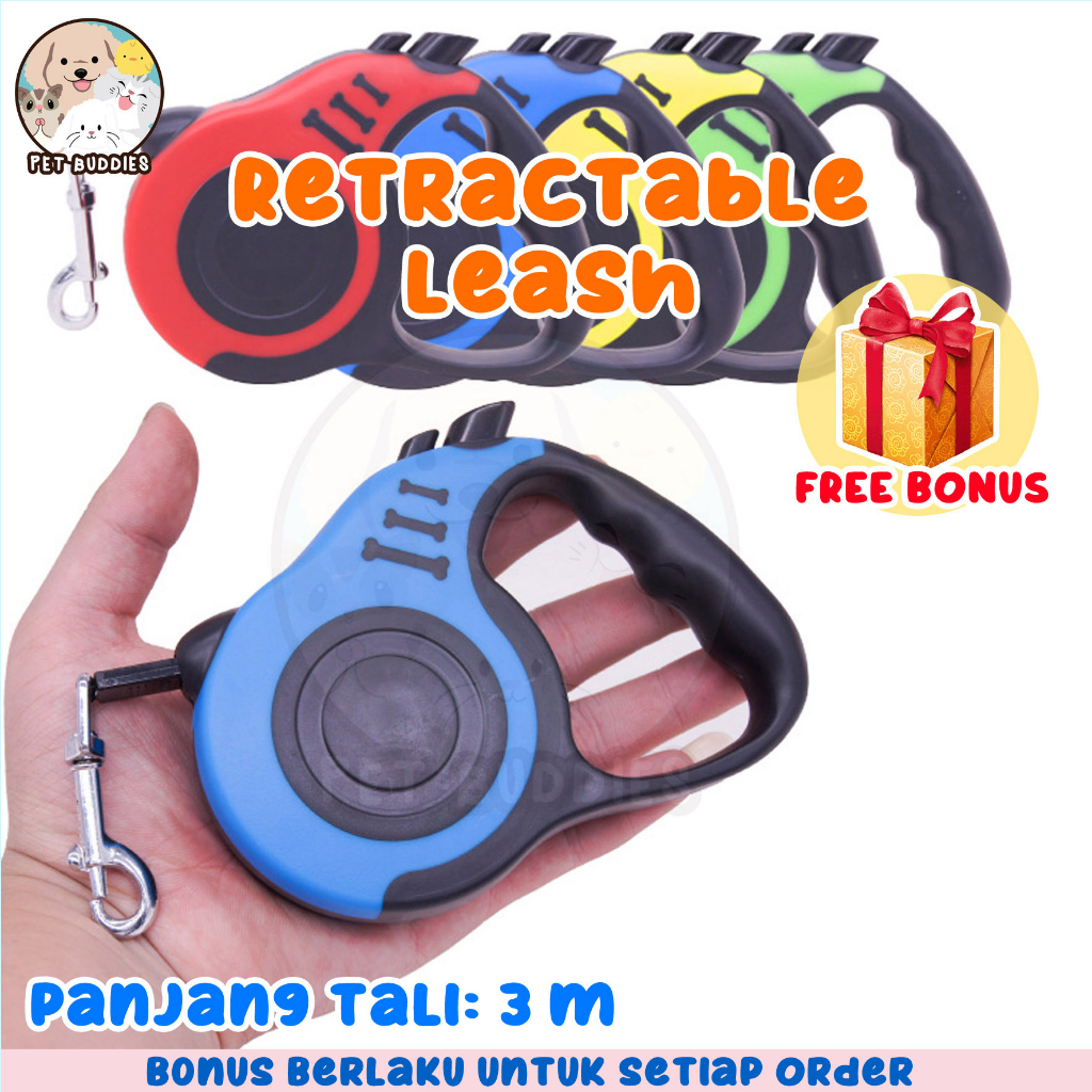 Retractable Leash  3m Tali Tuntun Anjing/Kucing Harness
