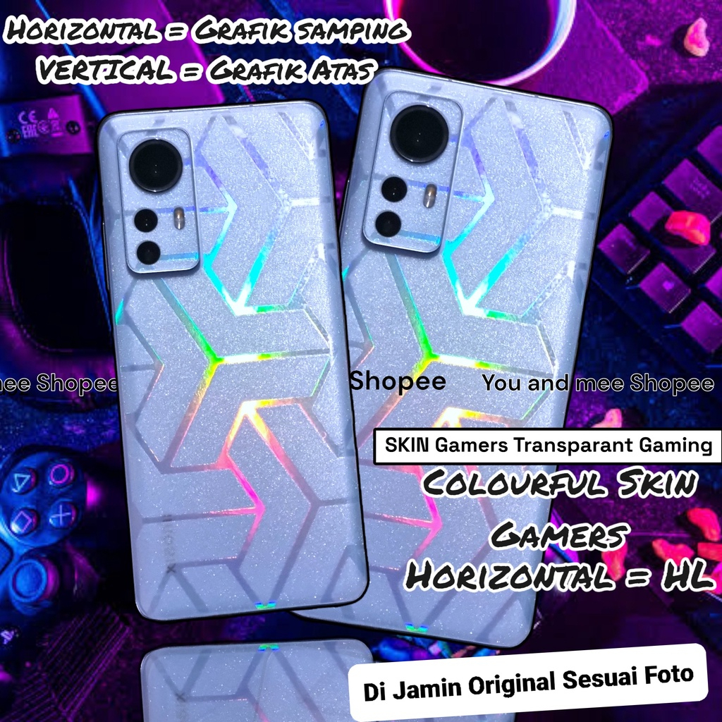 NEW !! Antigores BELAKANG Motif HOLOGRAFIK Semua Jenis Tipe HP Bisa Request  Tipe All Type HP SKin Garskin Back Mi Aurora Holo Gram Grafik Caracter Keren Murah bagus Anti Jamur Gores Carbon Protector M4 4G s