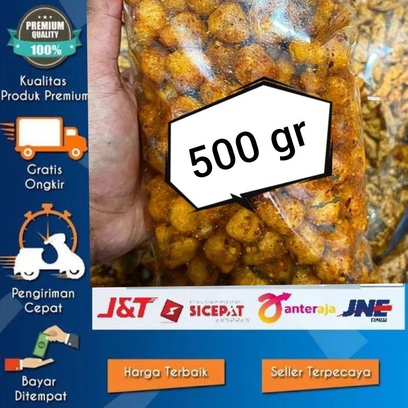 

Cimol kering pedas daun jeruk 500 gr cemilan cimol daun jeruk
