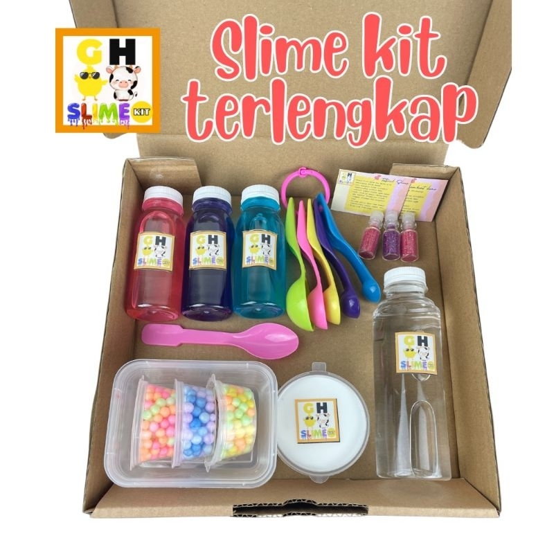 Slime Kit Set Lengkap ANTI GAGAL Souvenir DIY Mainan Edukasi Anak byGHEduPlay