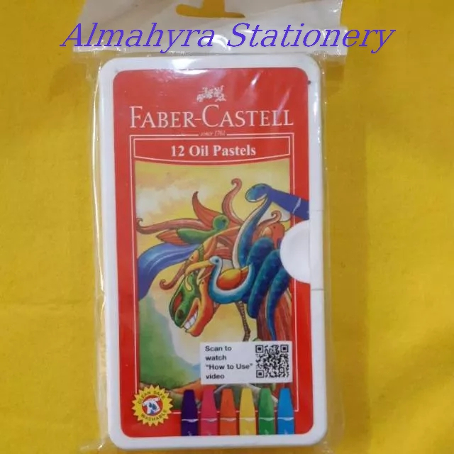 

Crayon faber castell 12 warna /oil pastel 12 clours