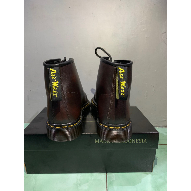 RAJIB - Sepatu Boot pria | kulit Asli 6 HOLE
